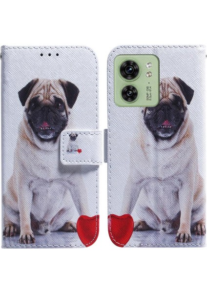 Motorola Kenar 40 Manyetik Kapatma Boyalı Cüzdan Kart Yuvaları Için Flip Case (Yurt Dışından)
