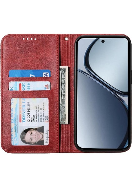 Realme C65 Eşkenar Dörtgen Şekli Günlük Kullanım Için Flip Case El Kayışı Standı Cüzdan (Yurt Dışından) indirimleri