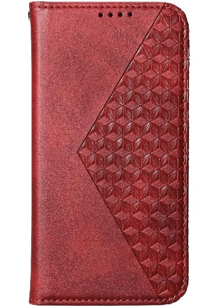 Realme C63/C61 Günlük Kullanım Standı El Kayışı Eşkenar Dörtgen Şekli Için Flip Case (Yurt Dışından)