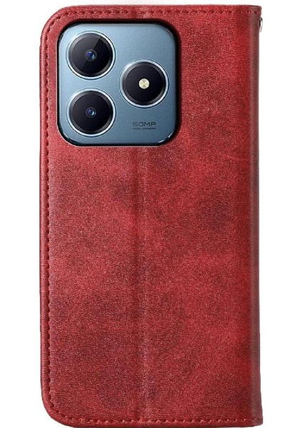Realme C63/C61 Günlük Kullanım Standı El Kayışı Eşkenar Dörtgen Şekli Için Flip Case (Yurt Dışından)