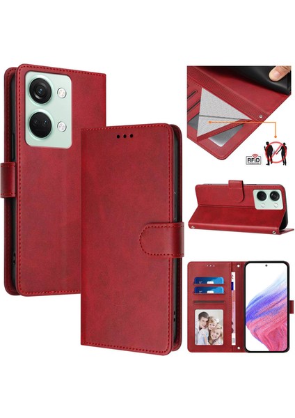 Oneplus Nord 3 Flip Book Deri Cüzdan Çapraz Askılı Bileklik Bileklik Rfıd Engelleme Kılıfı (Yurt Dışından)