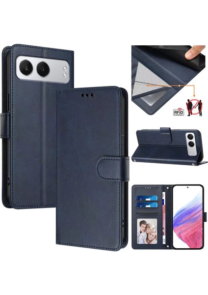 Oneplus Nord 4 Flip Book Deri Cüzdan Çapraz Askılı Bileklik Bileklik Rfıd Engelleme Kılıfı (Yurt Dışından)