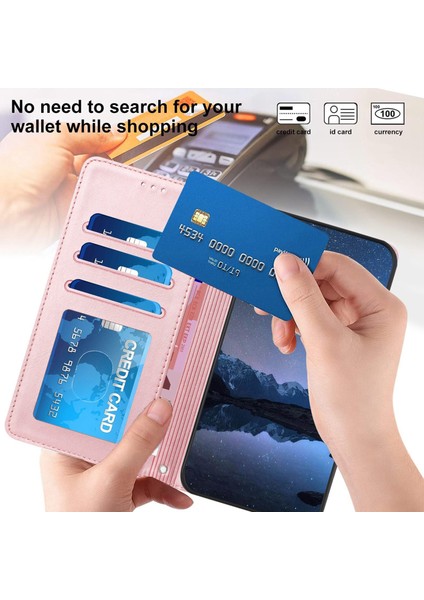 Tecno Pova 4 Pro Flip Book Deri Cüzdan Çapraz Askılı Bileklik Bileklik Rfıd Engelleme Kılıfı (Yurt Dışından)