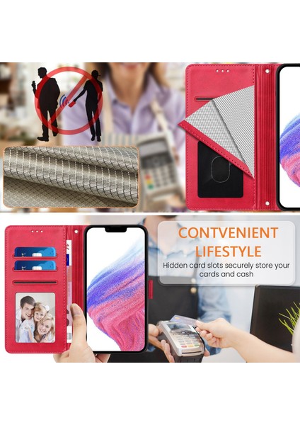 Tecno Spark 30 5g Flip Book Deri Cüzdan Çapraz Askılı Bileklik Bileklik Rfıd Engelleme Kılıfı (Yurt Dışından)