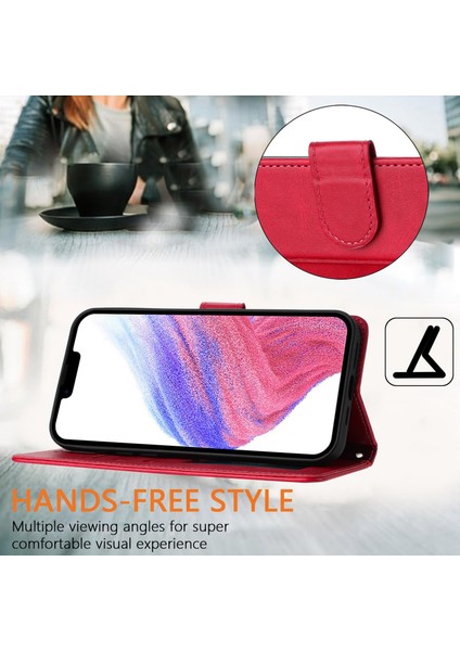 Tecno Spark 30 5g Flip Book Deri Cüzdan Çapraz Askılı Bileklik Bileklik Rfıd Engelleme Kılıfı (Yurt Dışından)