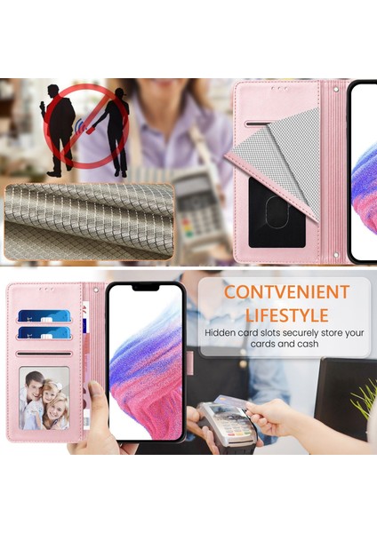 Samsung Galaxy Note 9 Flip Book Deri Cüzdan Çapraz Askılı Bileklik Bileklik Rfıd Engelleme Kılıfı (Yurt Dışından)