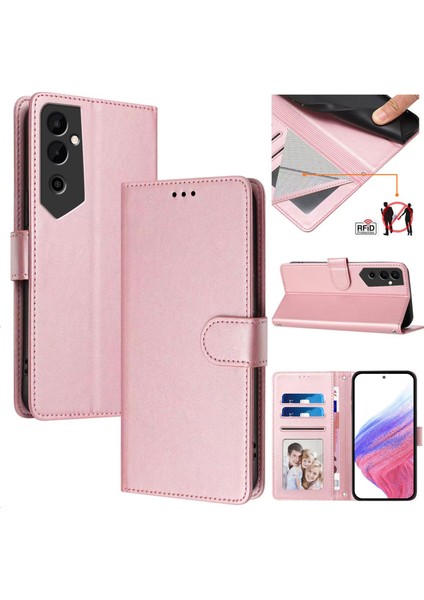 Tecno Pova Neo 2 Flip Book Deri Cüzdan Çapraz Askılı Bileklik Bileklik Rfıd Engelleme Kılıfı (Yurt Dışından)