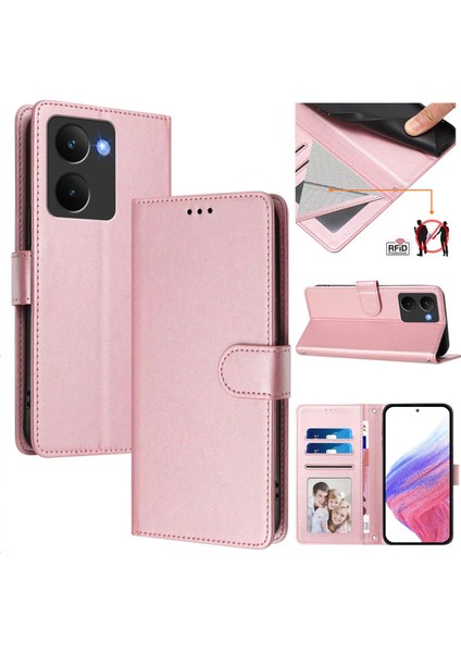 Realme P3 Ultra 5g Flip Book Deri Cüzdan Çapraz Askılı Bileklik Bileklik Rfıd Engelleme Kılıfı (Yurt Dışından)