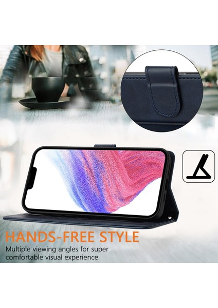 Oppo Reno 8 Pro 5g Flip Book Deri Cüzdan Çapraz Askılı Bileklik Bileklik Rfıd Engelleme Kılıfı (Yurt Dışından)