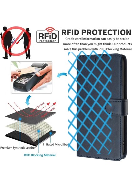 Oppo Reno 8 Pro 5g Flip Book Deri Cüzdan Çapraz Askılı Bileklik Bileklik Rfıd Engelleme Kılıfı (Yurt Dışından)