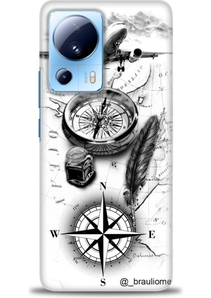 Xiaomi Mi 13 Lite Kılıf Hd Baskılı Kılıf + Seramik Tam Kaplayan Ekran Koruyucu 81