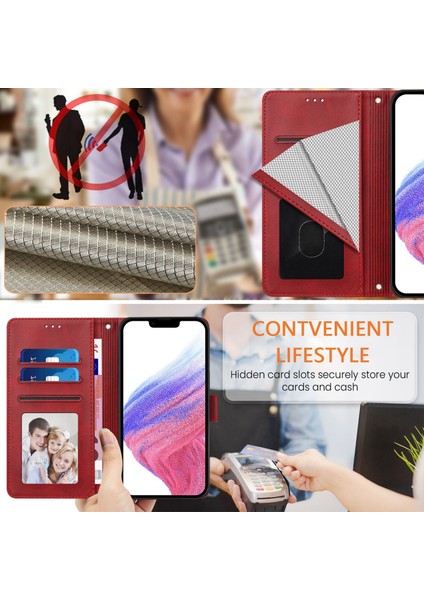 Tecno Spark 10 5g Flip Book Deri Cüzdan Çapraz Askılı Bileklik Bileklik Rfıd Engelleme Kılıfı (Yurt Dışından)