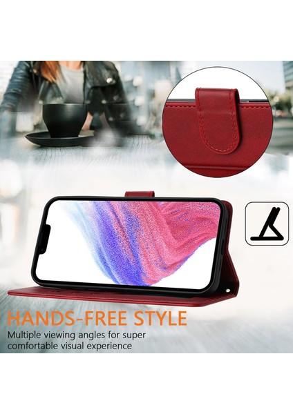 Tecno Spark 10 5g Flip Book Deri Cüzdan Çapraz Askılı Bileklik Bileklik Rfıd Engelleme Kılıfı (Yurt Dışından)