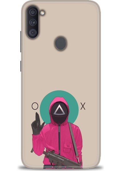 Samsung Galaxy A11 Hd Baskılı Kılıf + Seramik Tam Kaplayan Ekran Koruyucu 286