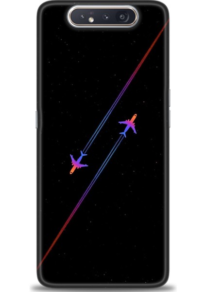 Samsung Galaxy A80 Hd Baskılı Kılıf + Seramik Tam Kaplayan Ekran Koruyucu 390
