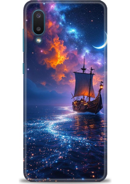 Samsung Galaxy A02 Hd Baskılı Kılıf + Seramik Tam Kaplayan Ekran Koruyucu 235