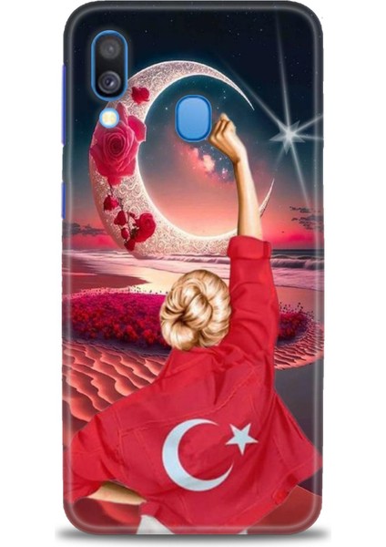 Samsung Galaxy A40 Hd Baskılı Kılıf + Seramik Tam Kaplayan Ekran Koruyucu 249