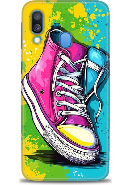 Samsung Galaxy A40 Hd Baskılı Kılıf + Seramik Tam Kaplayan Ekran Koruyucu 441