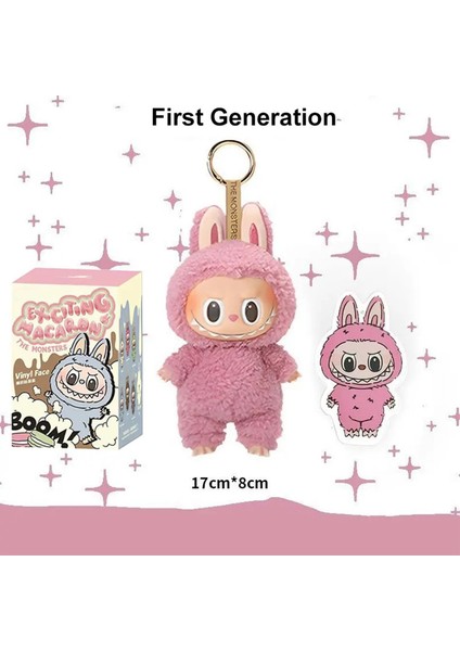 Labbubu Peluş Bebek Macaroon Aksiyon Anime Figür Bebek Hobileri Kolye Süsü Sevimli Pvc Çocuk Festivali Sürpriz Hediye Renk: B (Yurt Dışından)