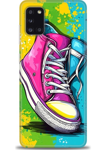 Samsung Galaxy A31 Hd Baskılı Kılıf + Seramik Tam Kaplayan Ekran Koruyucu 441