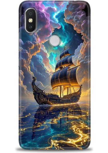 Xiaomi Redmi Note 6 Pro Hd Baskılı Kılıf + Seramik Tam Kaplayan Ekran Koruyucu 233