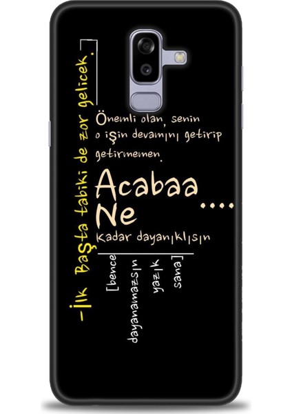 Samsung Galaxy J8 Hd Baskılı Kılıf + Seramik Tam Kaplayan Ekran Koruyucu 393