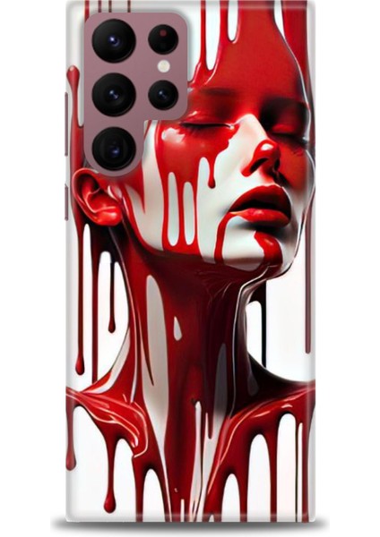 Samsung Galaxy S22 Ultra Hd Baskılı Kılıf + Seramik Tam Kaplayan Ekran Koruyucu 150