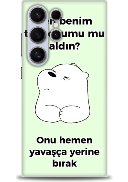 Samsung Galaxy S24 Ultra Hd Baskılı Kılıf + Seramik Tam Kaplayan Ekran Koruyucu 155