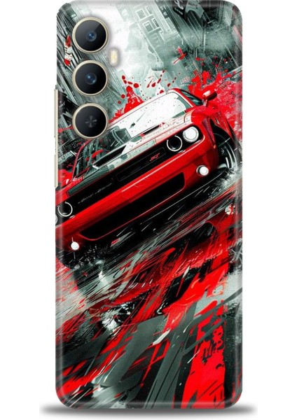 Realme C65 4g Kılıf Hd Baskılı Kılıf + Seramik Tam Kaplayan Ekran Koruyucu 106