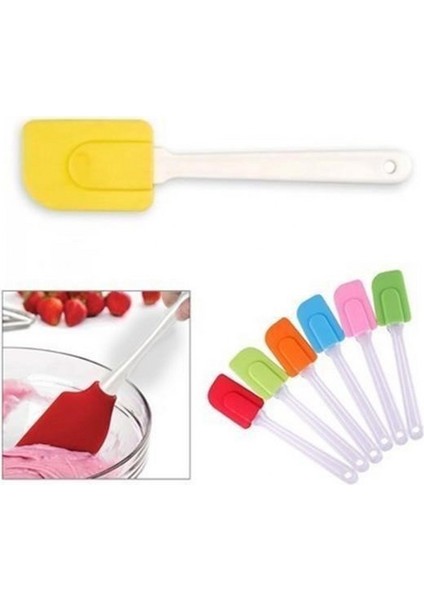 Dekoratif Renkli Silikon Spatula Pratik Sevimli Spatula Kaşık