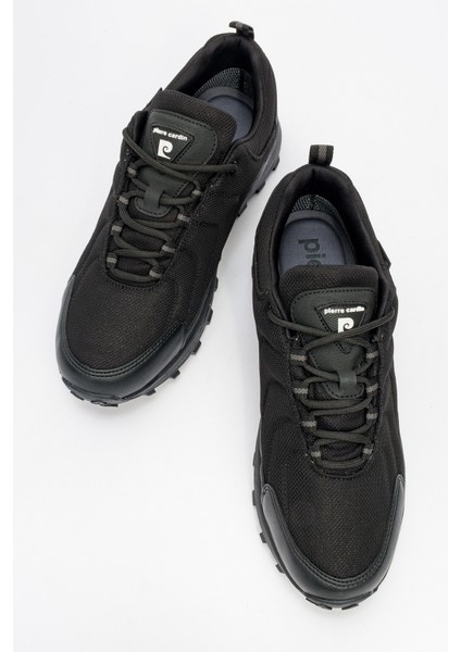 Erkek Kalın Taban Bağcıklı Comfort Outdoor Sneaker Pc 023 Yukanay Siyah