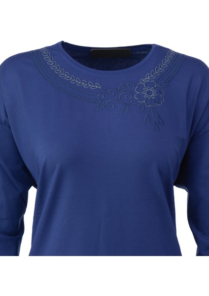 Kadın Anne Bluz Viskon Penye Kumaş Bisiklet Yakalı Gül Tacı Model Likralı Rahat Tam Kalıp fiyatları