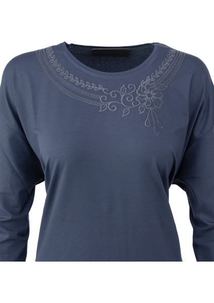 Kadın Anne Bluz Viskon Penye Kumaş Bisiklet Yakalı Gül Tacı Model Likralı Rahat Tam Kalıp fiyatları