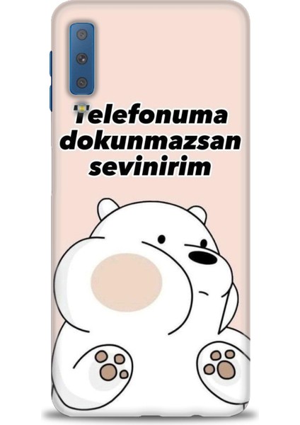 Samsung Galaxy A7 2018 Hd Baskılı Kılıf + Seramik Tam Kaplayan Ekran Koruyucu 158