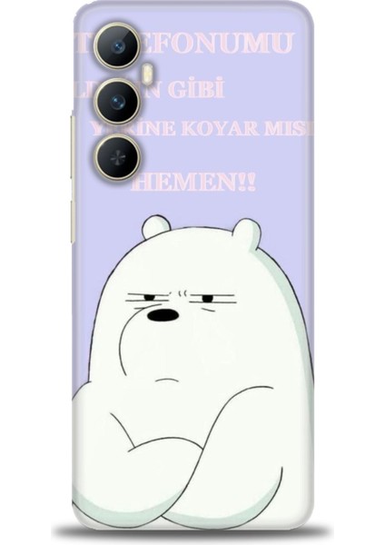 Realme C65 4g Kılıf Hd Baskılı Kılıf + Seramik Tam Kaplayan Ekran Koruyucu 159