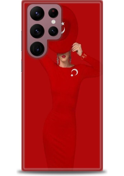 Samsung Galaxy S22 Ultra Hd Baskılı Kılıf + Seramik Tam Kaplayan Ekran Koruyucu 241