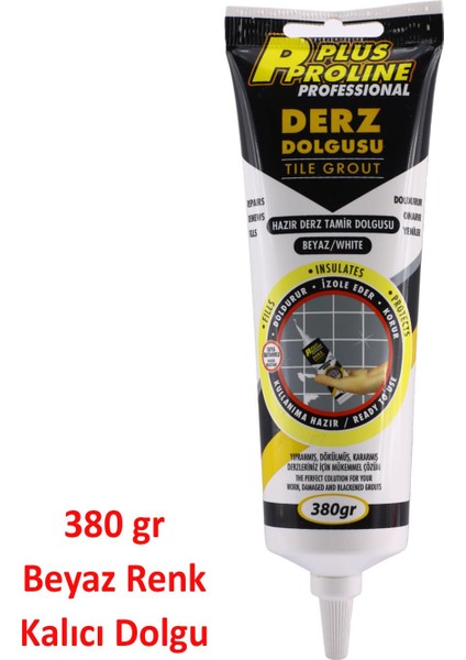 Derz Dolgu Fayans Seramik Mermer Yer Duvar Için Tamir Wc Banyo Tadilat Beyaz 380 gr 2 Adet modelleri