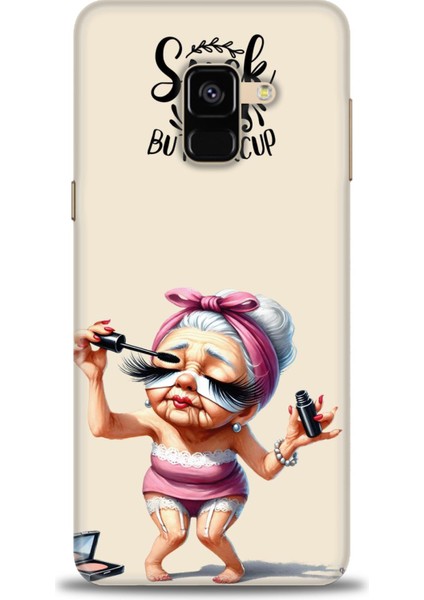 Samsung Galaxy A8 2018 Hd Baskılı Kılıf + Seramik Tam Kaplayan Ekran Koruyucu 50