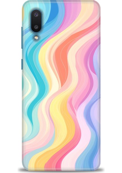 Samsung Galaxy A02 Hd Baskılı Kılıf + Seramik Tam Kaplayan Ekran Koruyucu 424