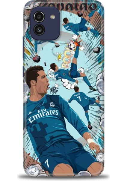 Samsung Galaxy A03 Hd Baskılı Kılıf + Seramik Tam Kaplayan Ekran Koruyucu 1