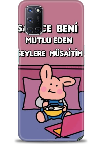 Oppo A92 Kılıf Hd Baskılı Kılıf + Seramik Tam Kaplayan Ekran Koruyucu 166