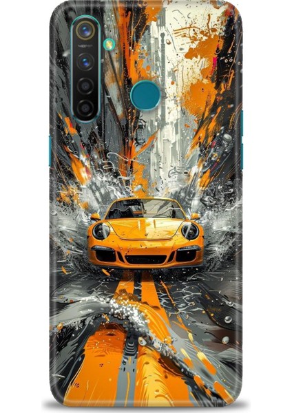 Realme 5 Pro Kılıf Hd Baskılı Kılıf + Seramik Tam Kaplayan Ekran Koruyucu 101