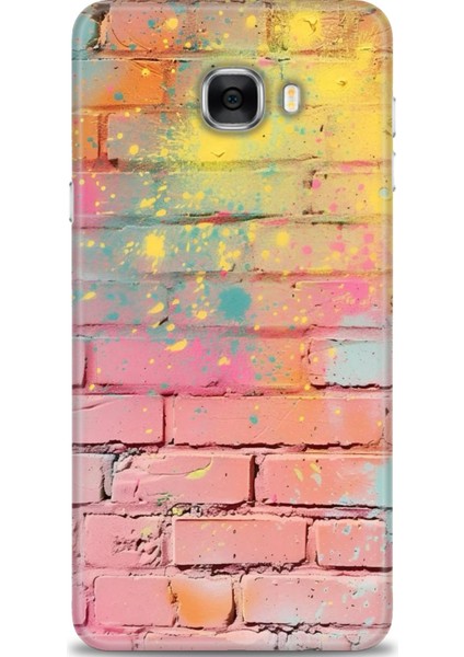 Samsung Galaxy C7 Hd Baskılı Kılıf + Seramik Tam Kaplayan Ekran Koruyucu 432