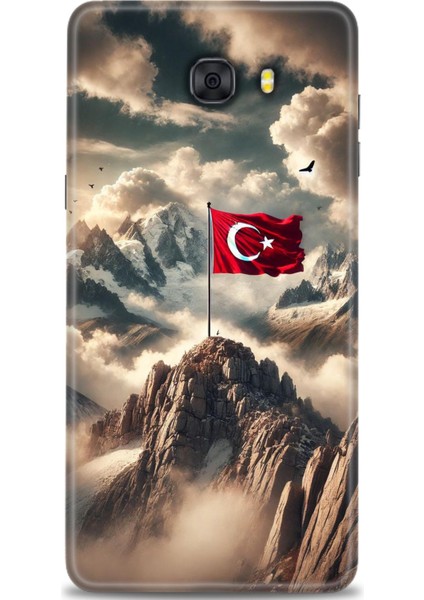 Samsung Galaxy C9 Pro Hd Baskılı Kılıf + Seramik Tam Kaplayan Ekran Koruyucu 34