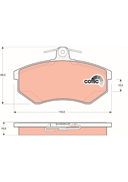 Ön Balata Ince Golf Iı Iıı Polo Classıs 95=> Passat Cordoba Caddy (95-04) GDB1048
