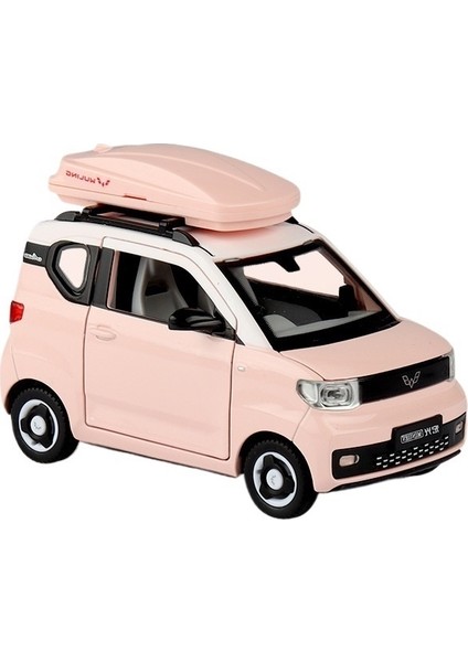 Alaşımlı Araba Modeli Wuling Hongguang Geri Çekilebilir Ses ve Işık Oyuncak Araba Ses Efekti Modeli (Yurt Dışından)