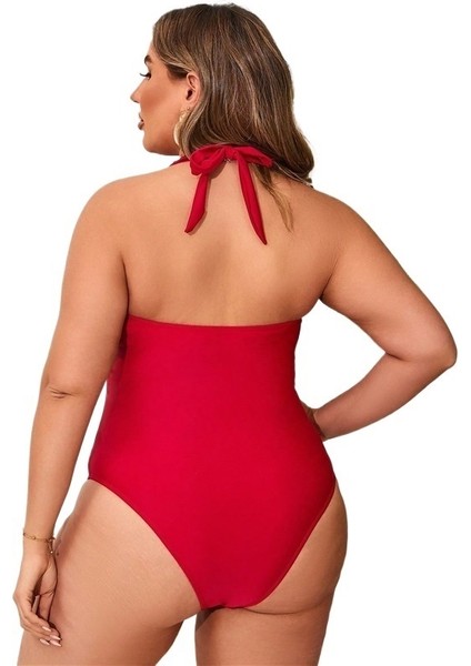 Yaz Yeni Büyük Boy Takım Elbise Tek Parça Mayo Düz Renk Yüksek Elastik Sıcak Stil Mayo (Yurt Dışından) fiyatları