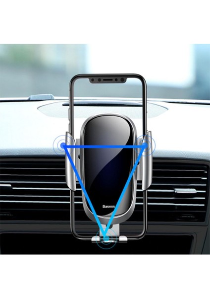 Suyl-Wl0 Future Gravity Metal Araç Telefon Tutucu-Gümüş