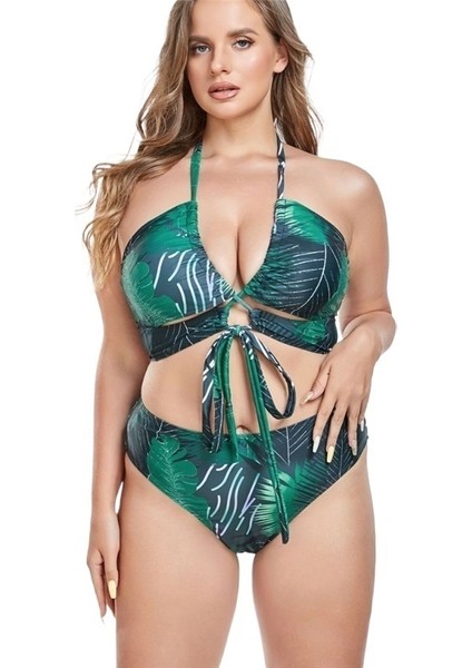 Yaz Yeni Üç Parçalı Büyük Boy Mayo Bikini Baskılı Bölünmüş Mayo Kadınlar Için (Yurt Dışından) fiyatları