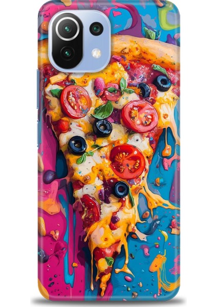 Xiaomi Mi 11 Lite Kılıf Hd Baskılı Kılıf + Seramik Tam Kaplayan Ekran Koruyucu 450